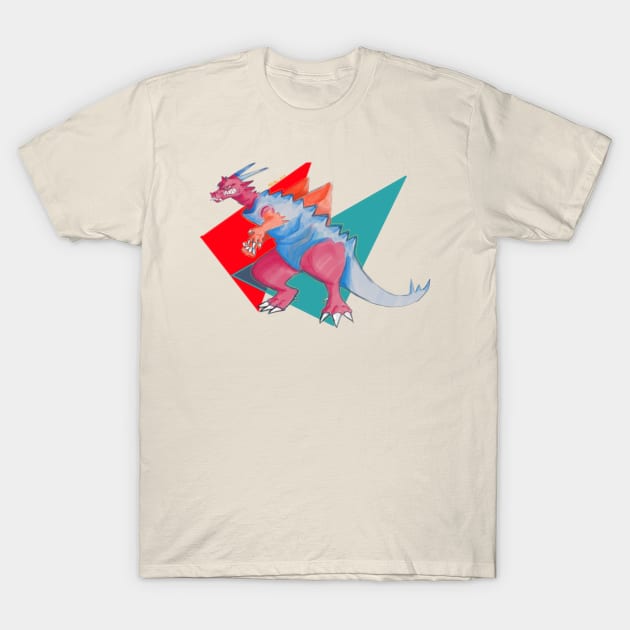 3-D retro dragon T-Shirt by AlligatorCheese market 